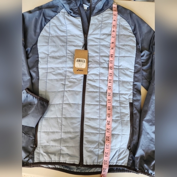 NWT Asics Hybrid Running Full Zip Blue Jacket Women's Size S. - Picture 7 of 7
